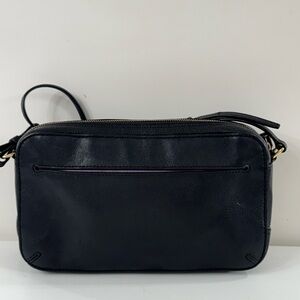 Coach- Black Leather Crossbody Bag w/ a Beautiful Lavendar Lining